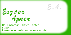 eszter agner business card